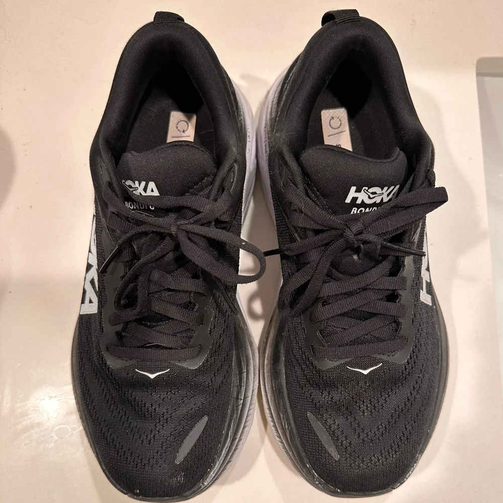 Hoka One One Black Bondi 8 Shoes - Picture 2 of 5